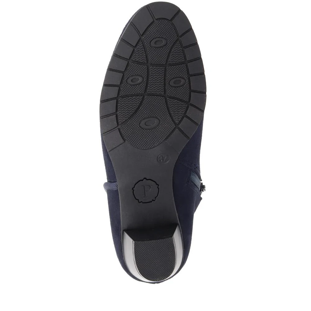 Heeled Short Ankle Boots - WBINS38005 / 324 159 - Navy - Image 4