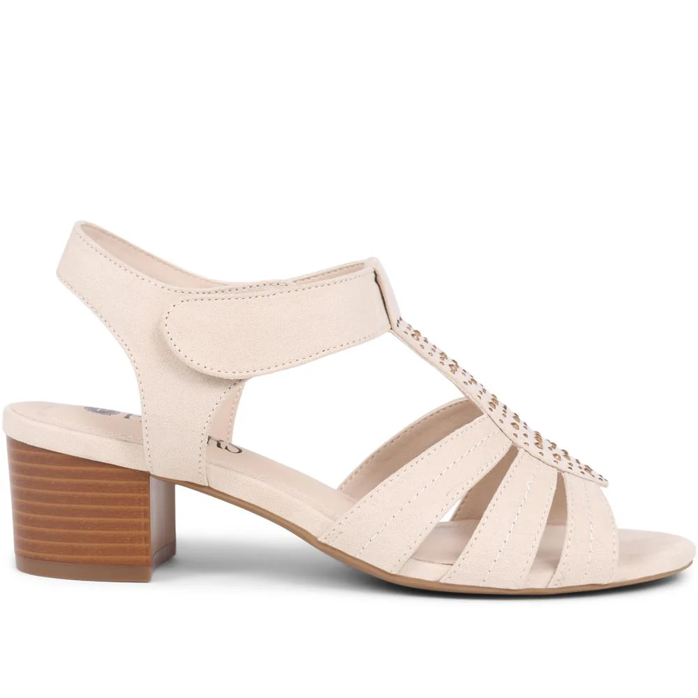 Heeled Smart Sandals - SANYI39001 / 325 157 - Beige - Image 2