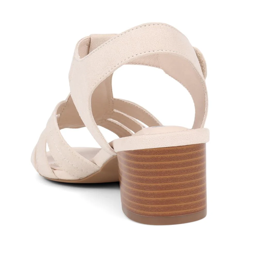 Heeled Smart Sandals - SANYI39001 / 325 157 - Beige - Image 3
