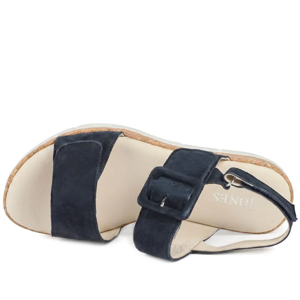 Helene Leather Triple Adjustable Fasten Sandals - HELENE / 329 129 - Navy - Image 4