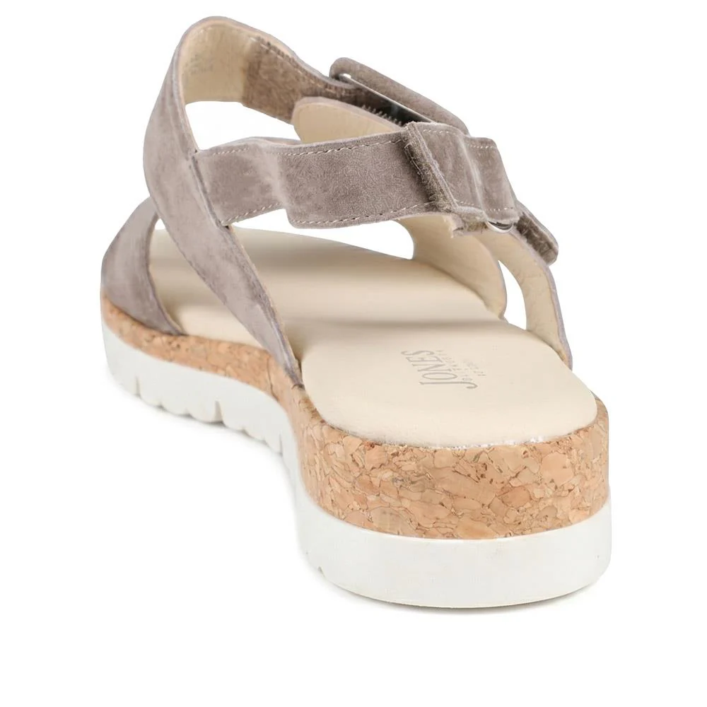 Helene Leather Triple Adjustable Fasten Sandals - HELENE / 329 129 - Taupe - Image 3