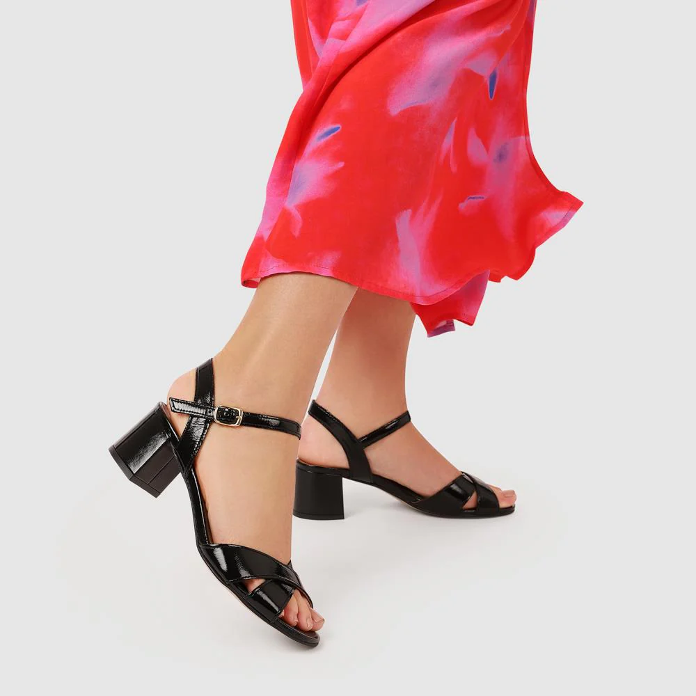 Hesper Leather High Heels - HESPER / 327 790 - Black Patent - Image 5