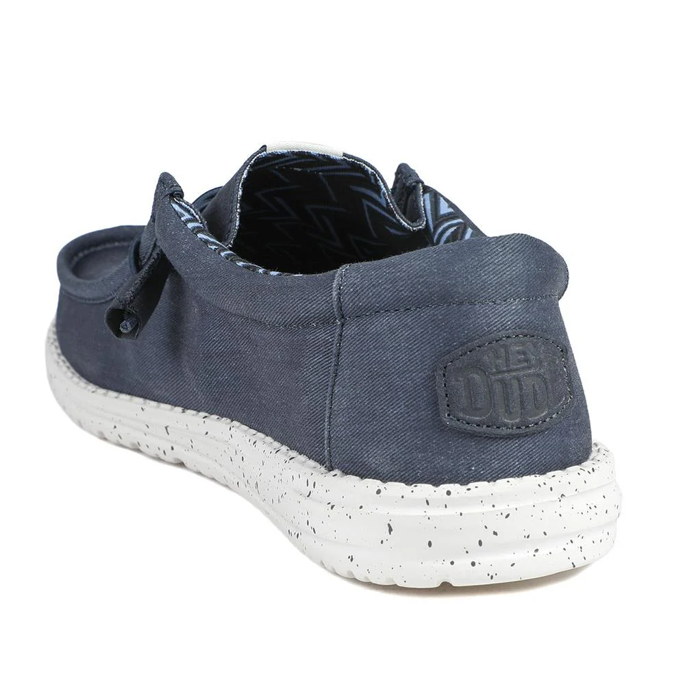HeyDude Wally Stretch Canvas Shoes - GARD43501 / 329 354 - Navy - Image 4