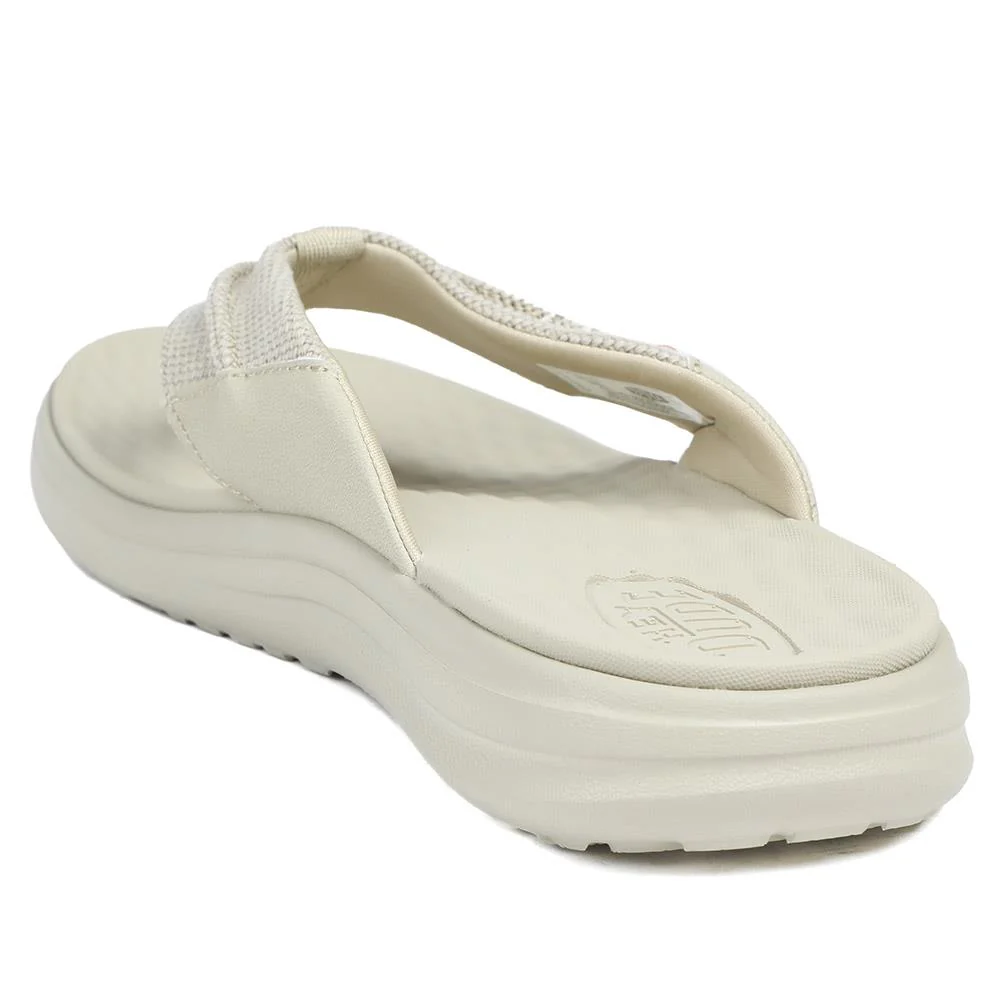 HeyDude Finn Flip Braided Flip Flops - GARD43500 / 329 353 - Beige - Image 4