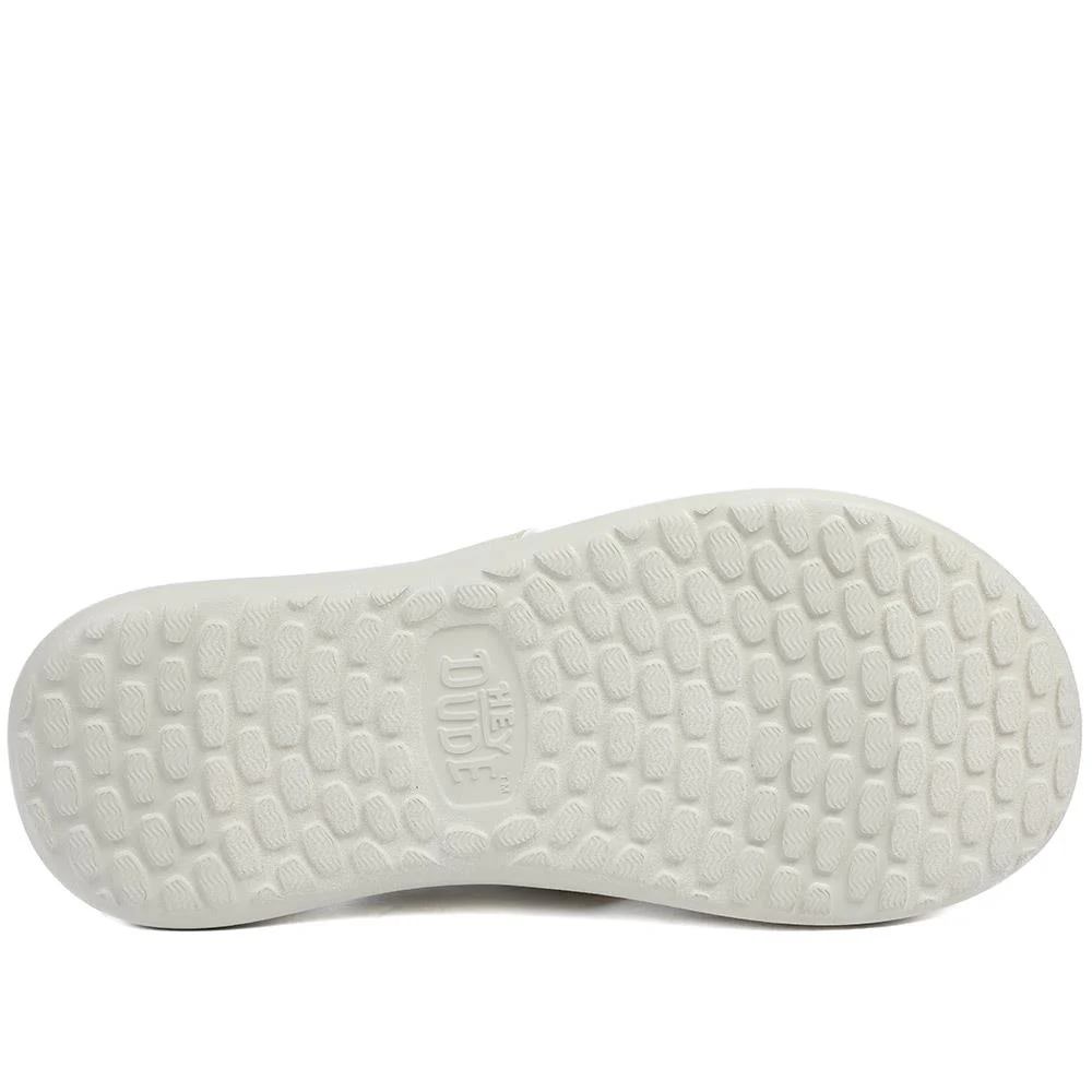 HeyDude Finn Flip Braided Flip Flops - GARD43500 / 329 353 - Beige - Image 6