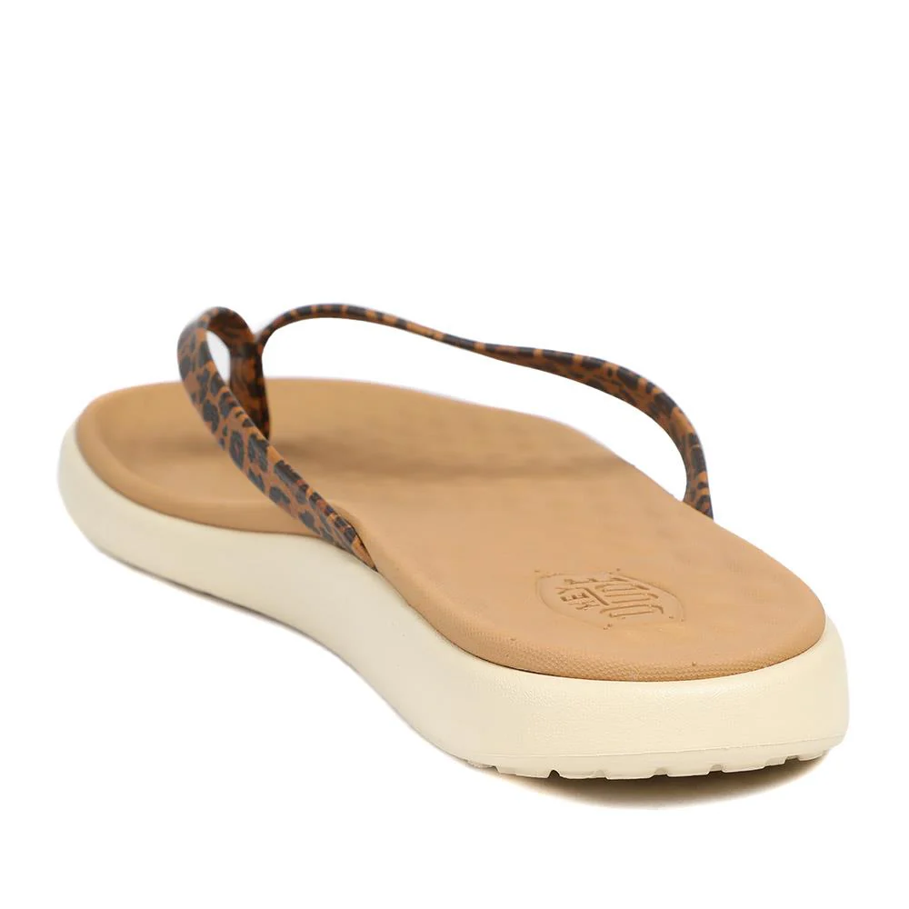 HeyDude Flat Toe Post Flip Flops - GARD43503 / 329 356 - Leopard - Image 4