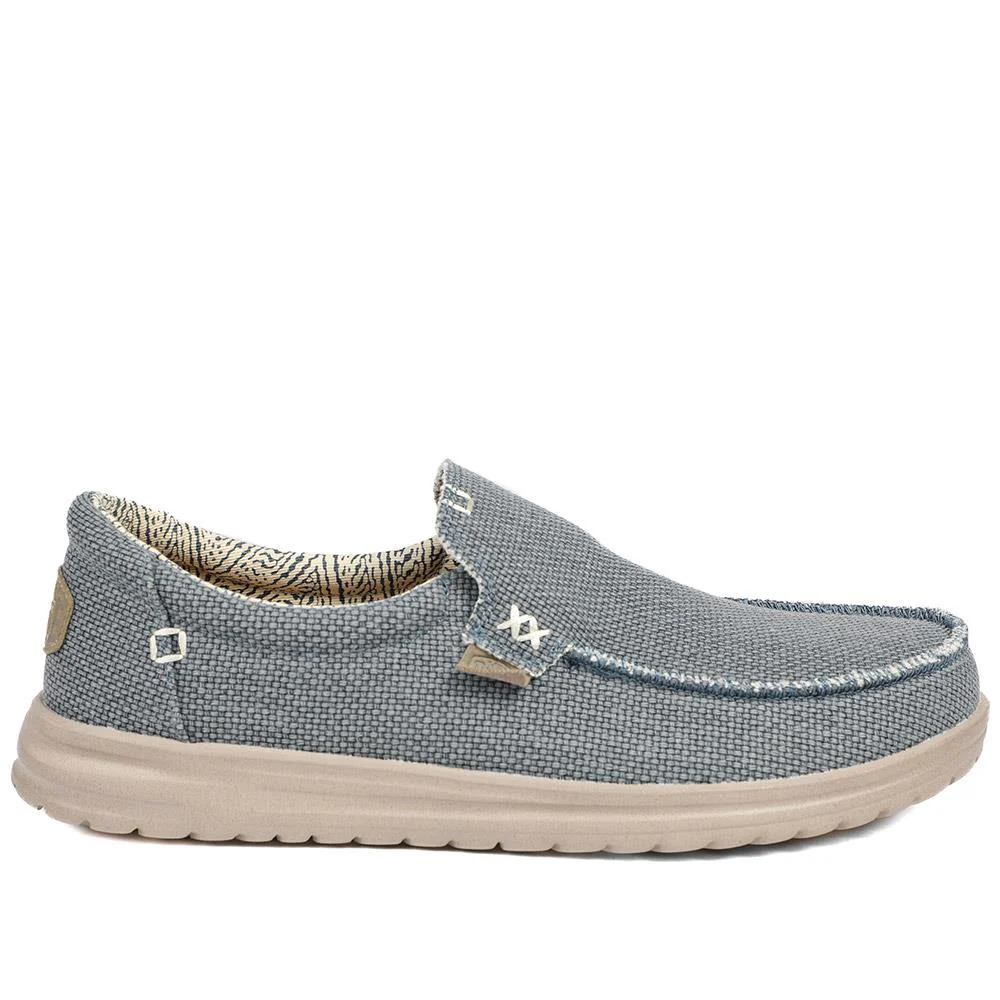 HeyDude Mikka Braided Textile Loafers - GARD43502 / 329 355 - Navy - Image 3