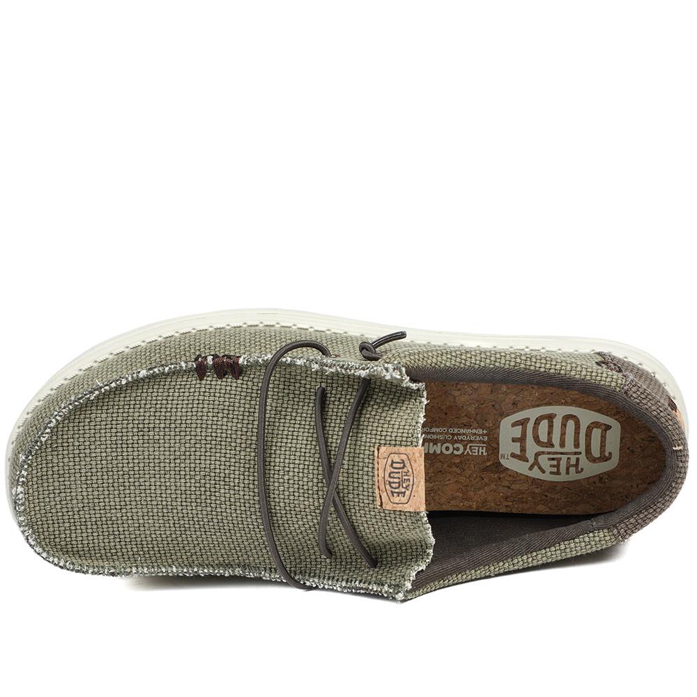 HeyDude Mikka Braided Textile Loafers - GARD43502 / 329 355 - Olive - Image 5