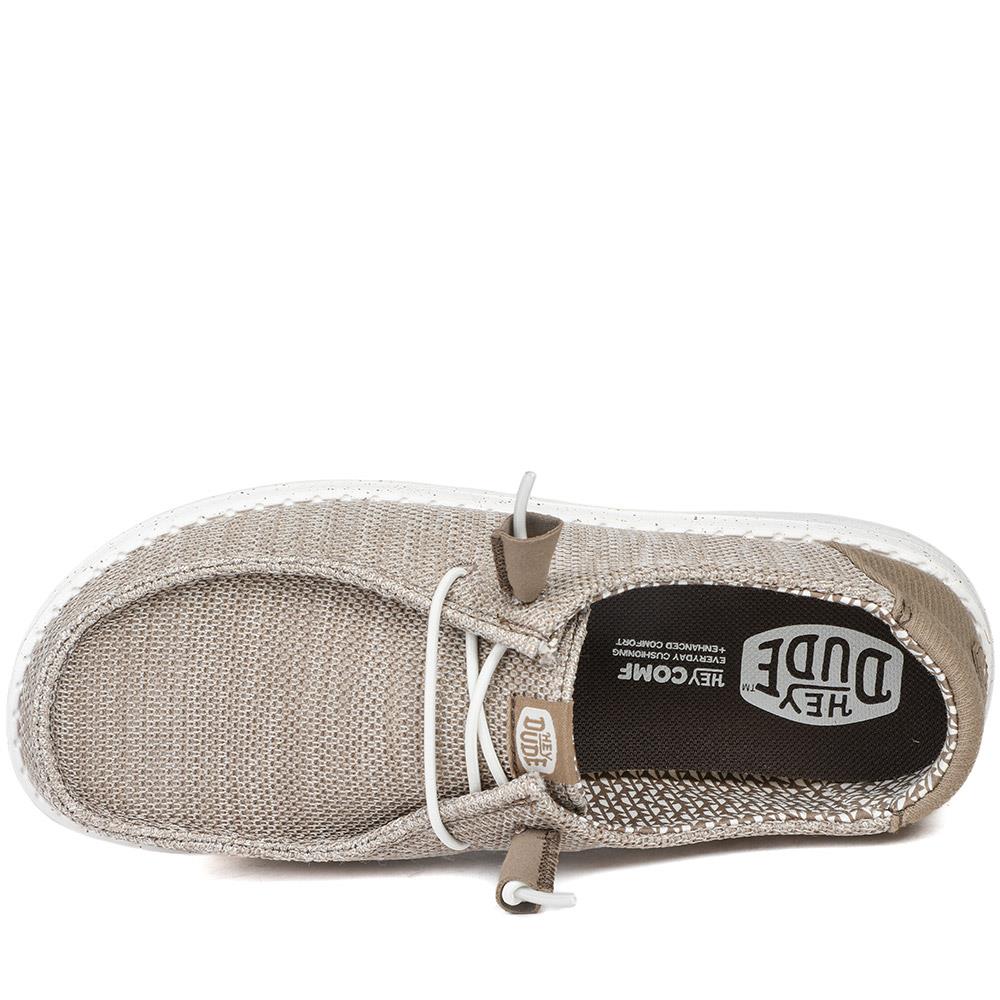 HeyDude Wendy Stretch Mesh Shoes - GARD43505 / 329 358 - Beige - Image 4