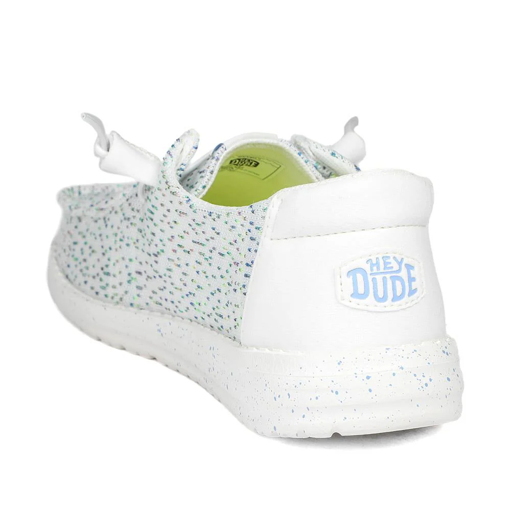 HeyDude Wendy Stretch Speckle Shoes - GARD43507 / 329 360 - White Multi - Image 4