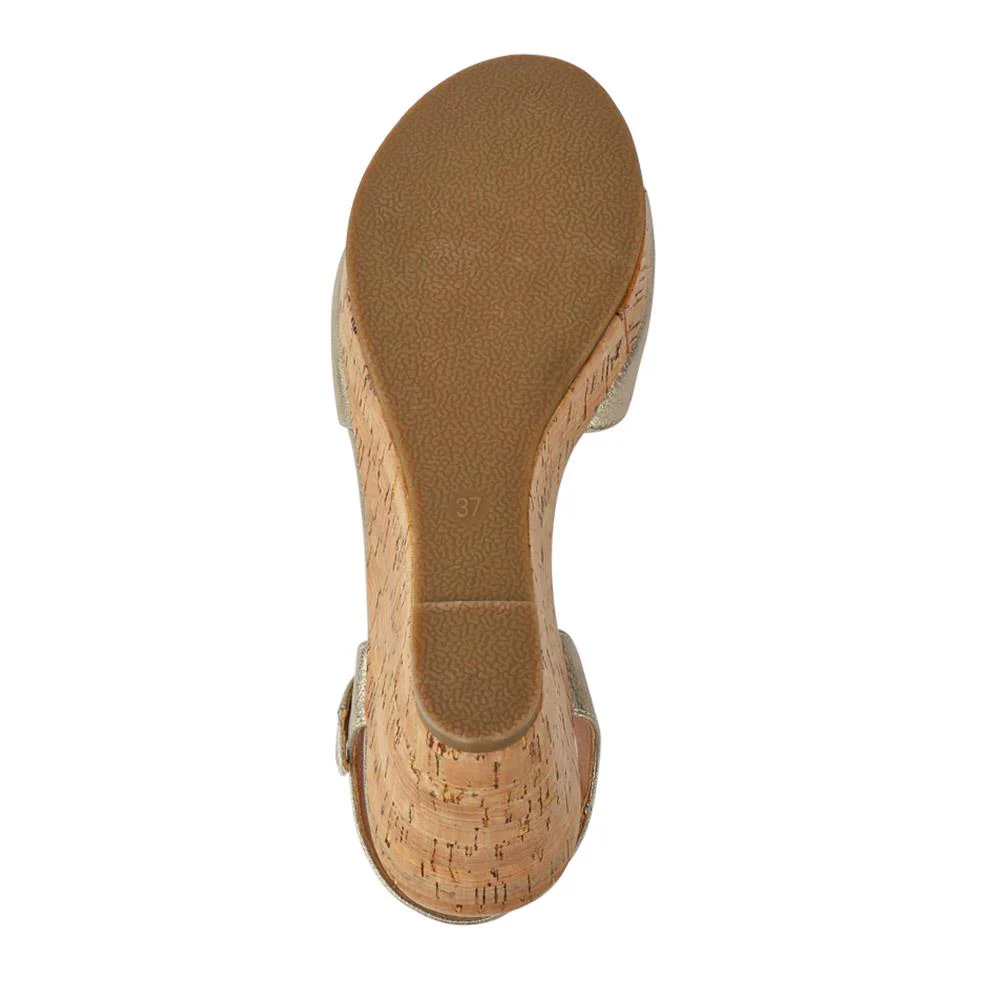 High Buckled Wedge Sandals - WOIL41051 / 327 394 - Gold - Image 6