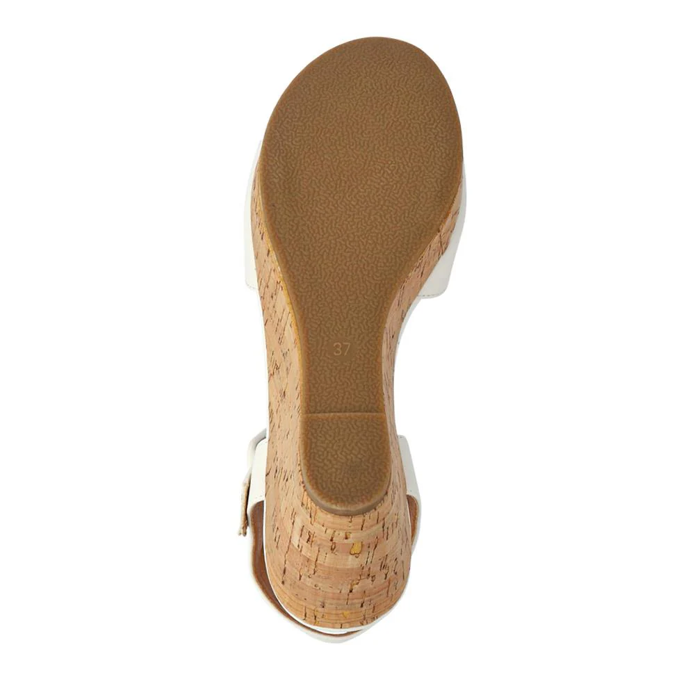 High Buckled Wedge Sandals - WOIL41051 / 327 394 - White - Image 4