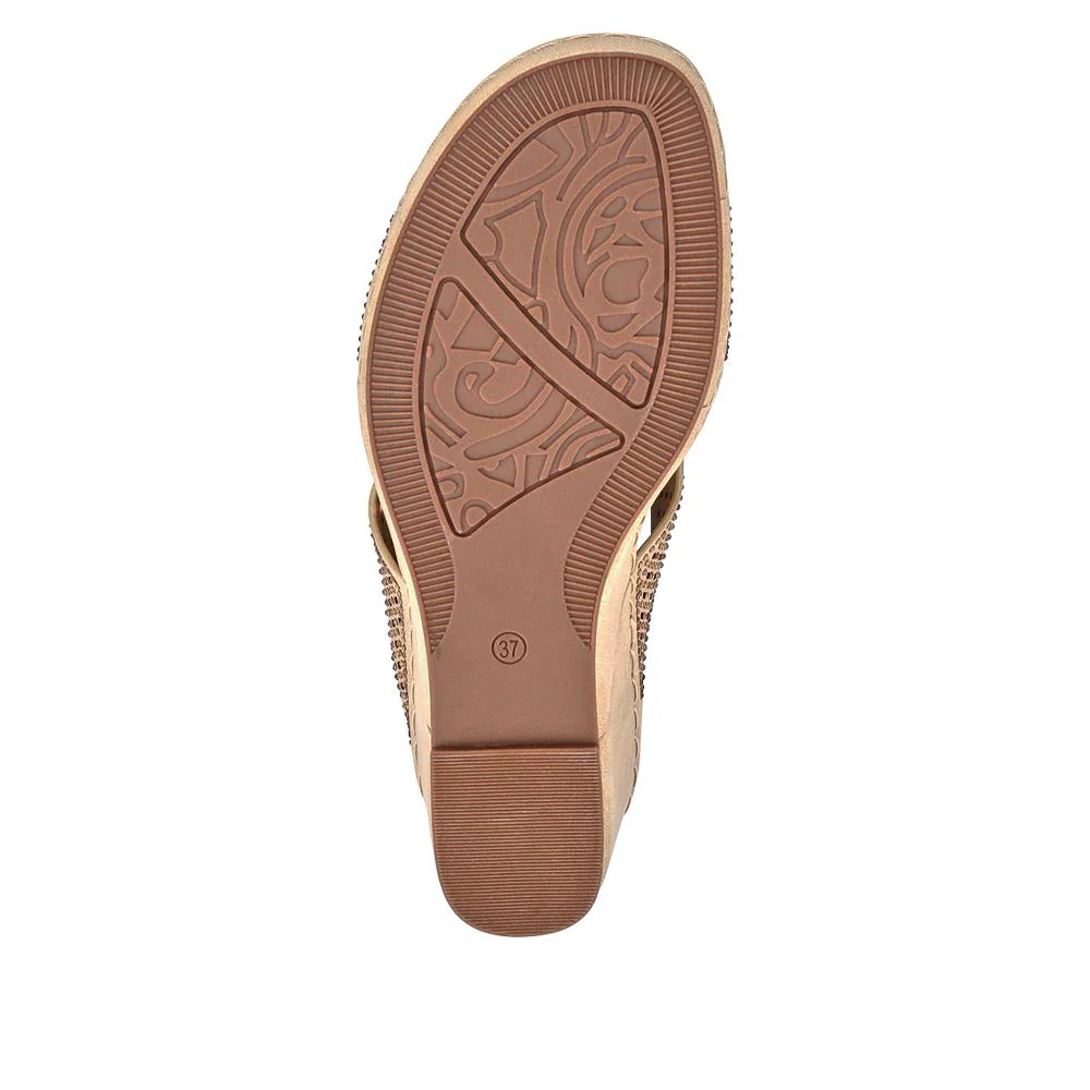 High Wedge Heel Mules - BAIZH41016 / 327 100 - Natural - Image 5