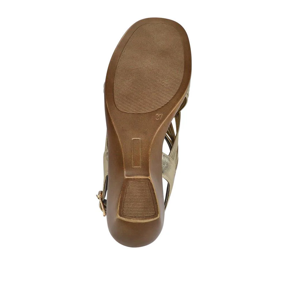 High Wedge-Heeled Sandals - WOIL41048 / 327 232 - Gold - Image 6