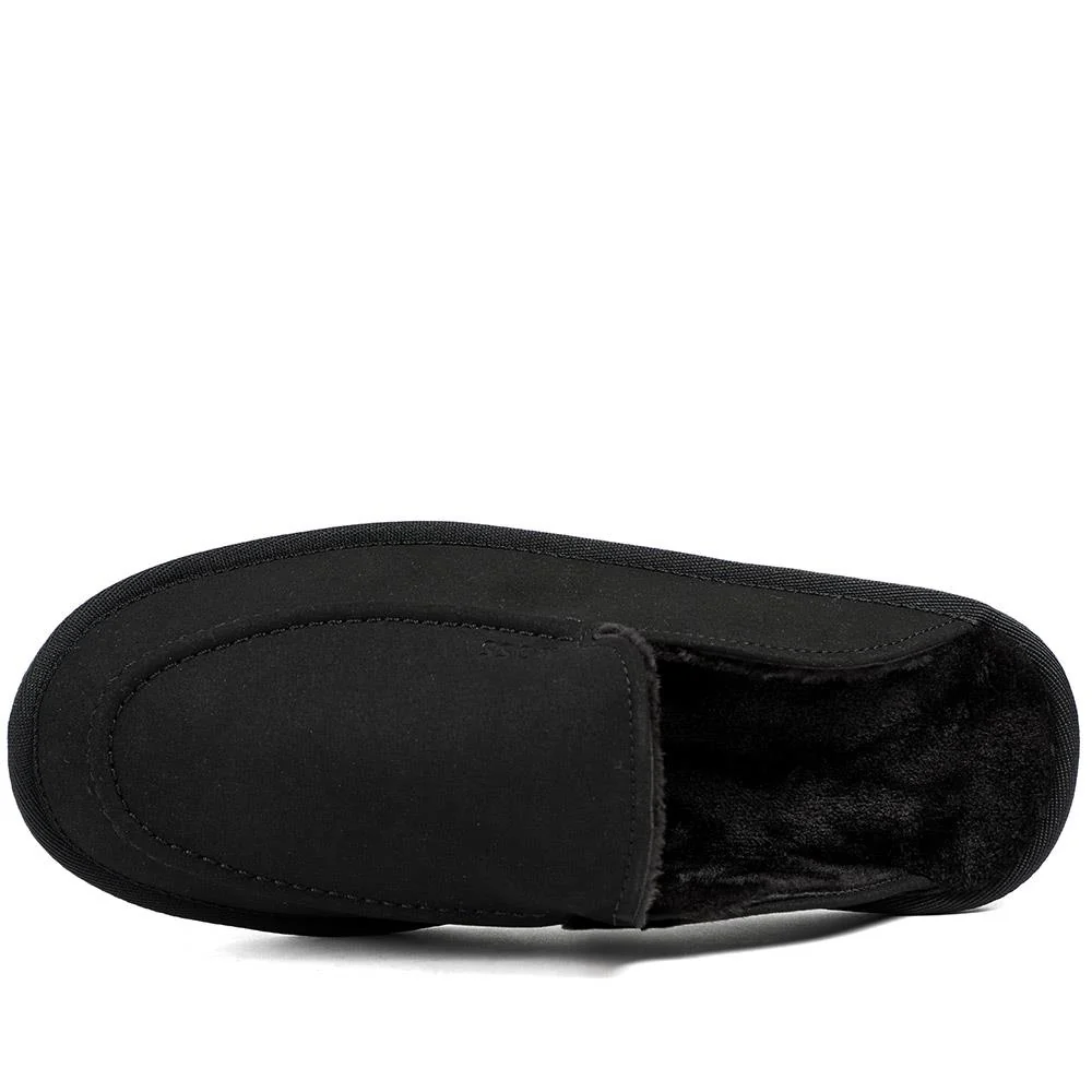 Hugo Boss Microfibre Slippers With Rubber Sole - HUGO42510 / 327 811 - Black - Image 4