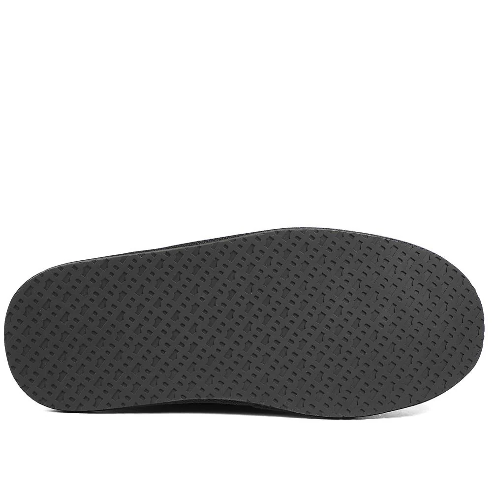 Hugo Boss Microfibre Slippers With Rubber Sole - HUGO42510 / 327 811 - Black - Image 5
