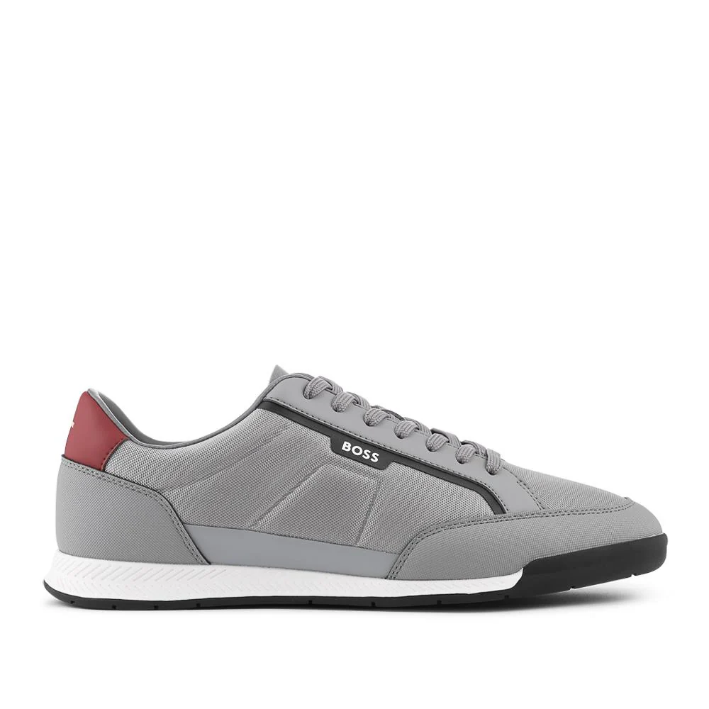 Hugo Boss Mixed-Material Lace Up Trainers - HUGO42502 / 327 808 - Grey - Image 2