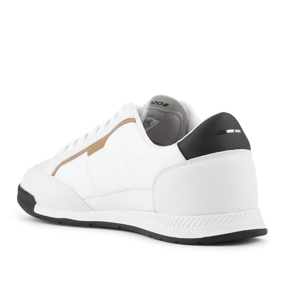 Hugo Boss Mixed-Material Lace Up Trainers - HUGO42502 / 327 808 - White - Image 3
