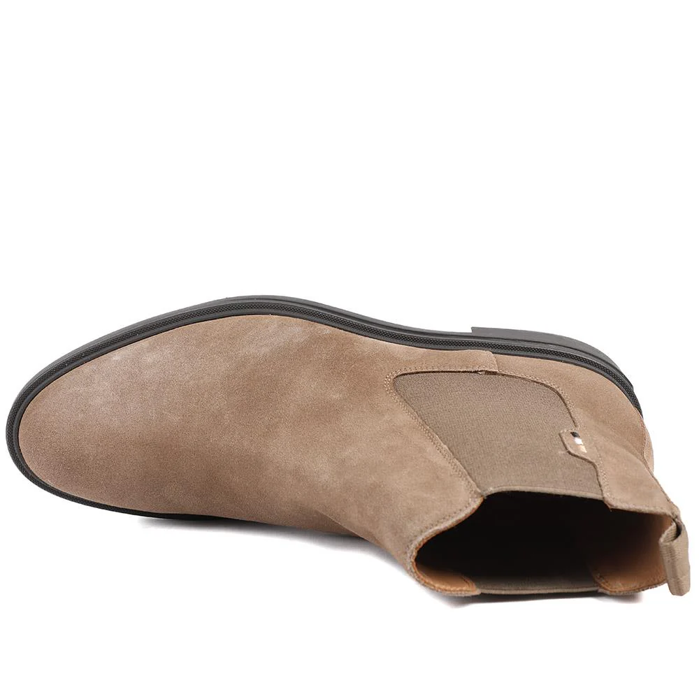 Hugo Boss Suede Leather Chelsea Boots - HUGO42505 / 327 812 - Tan - Image 4