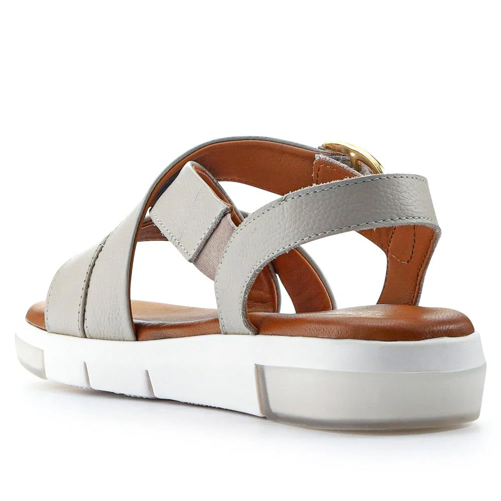 Ilaria Casual Leather Sandals - ILARIA / 327 308 - Taupe - Image 3