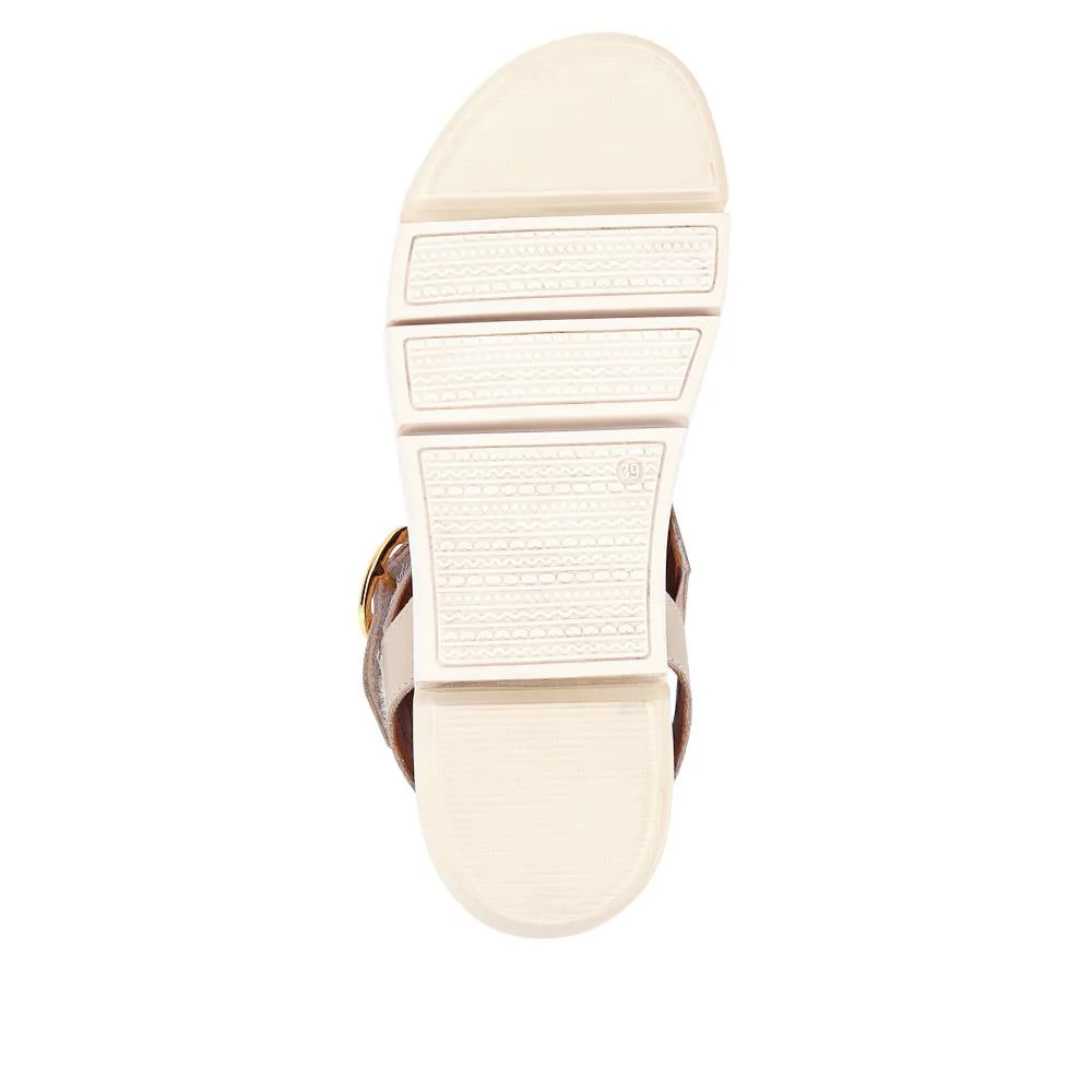 Ilaria Casual Leather Sandals - ILARIA / 327 308 - Taupe - Image 5