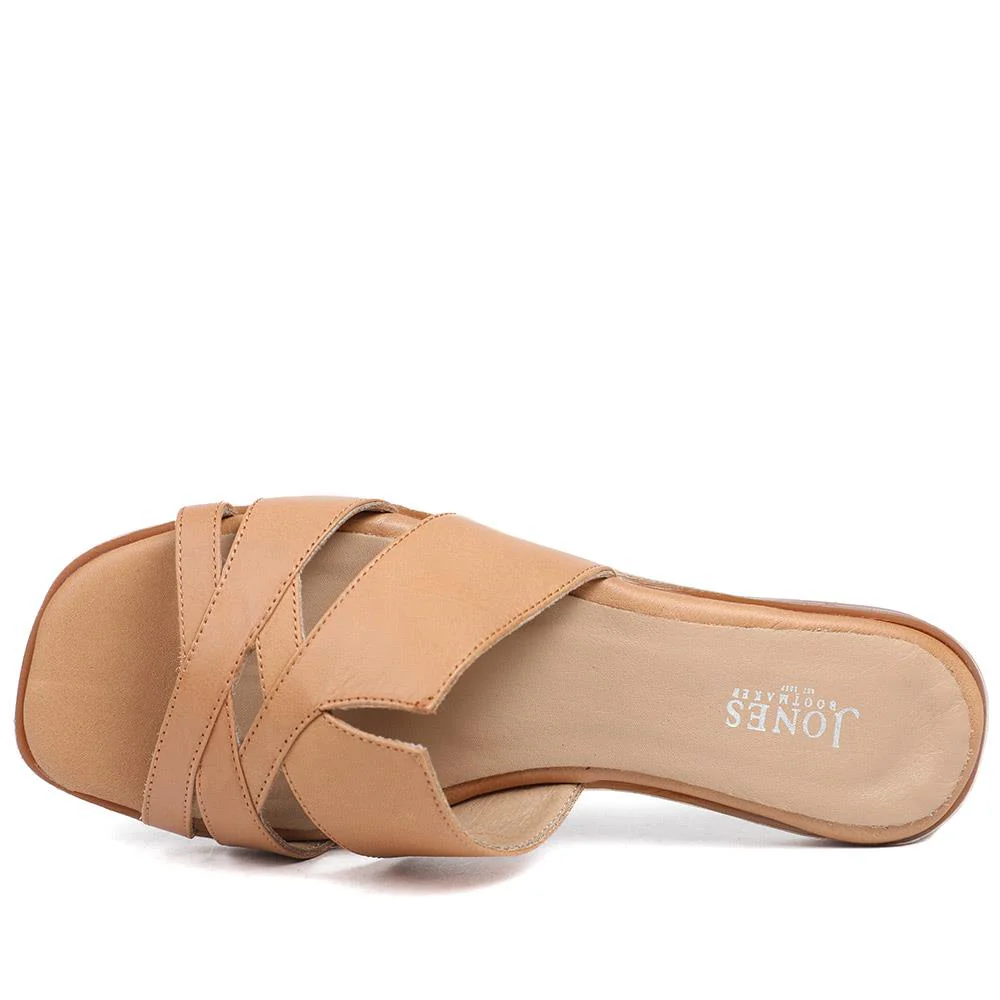 Isa Leather Slip On Sandals - ISA / 328 972 - Tan Leather - Image 4