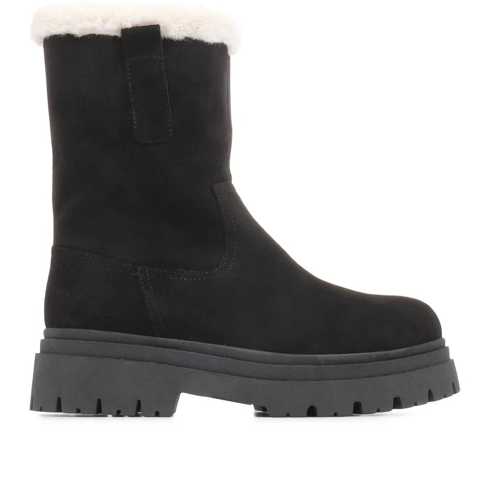 Isabetta Chunky Suede Boots - ISABETTA / 322 809 - Black - Image 2