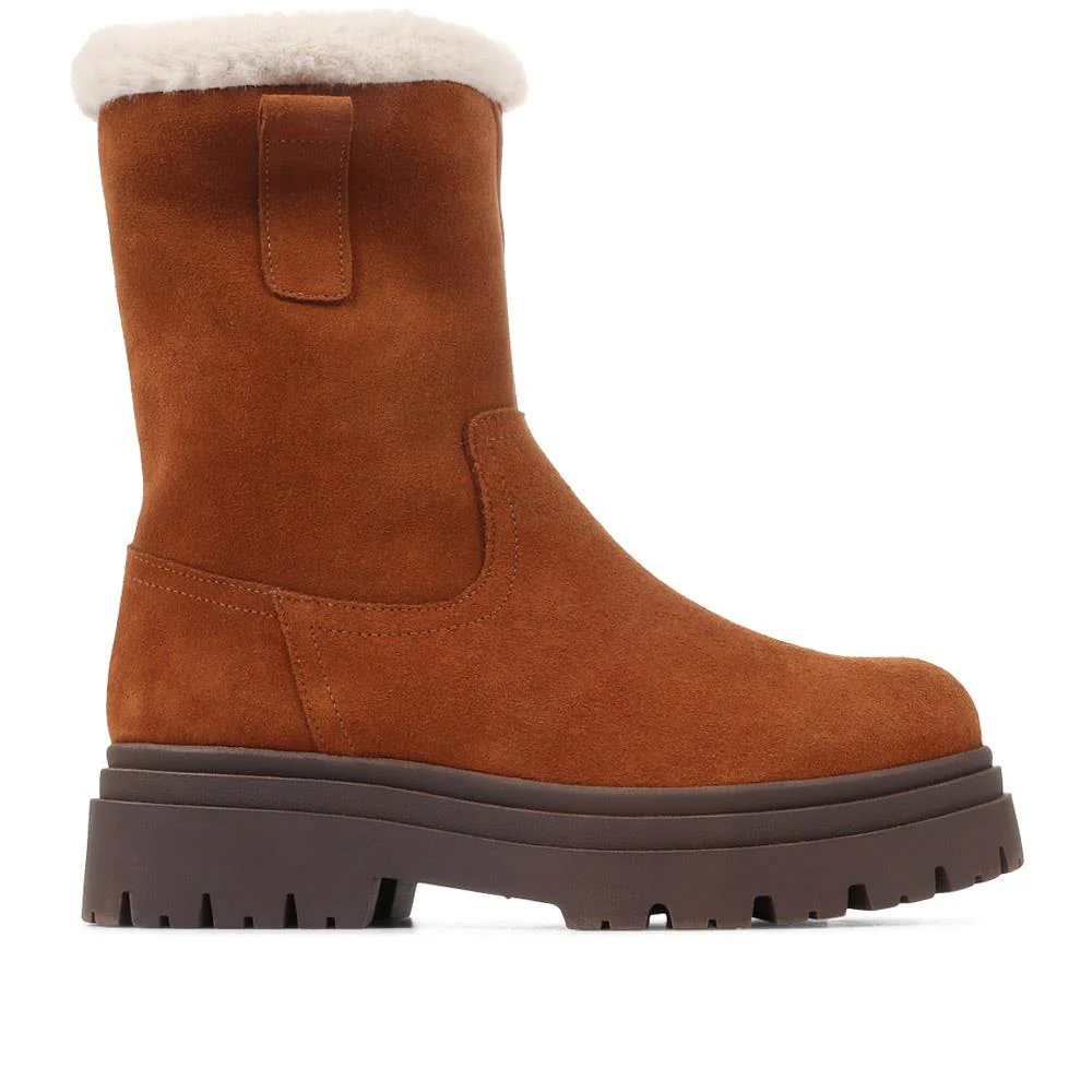 Isabetta Chunky Suede Boots - ISABETTA / 322 809 - Tan - Image 2