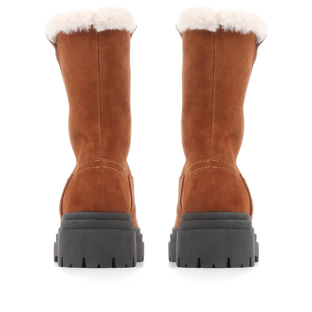 Isabetta Chunky Suede Boots - ISABETTA / 322 809 - Tan - Image 3