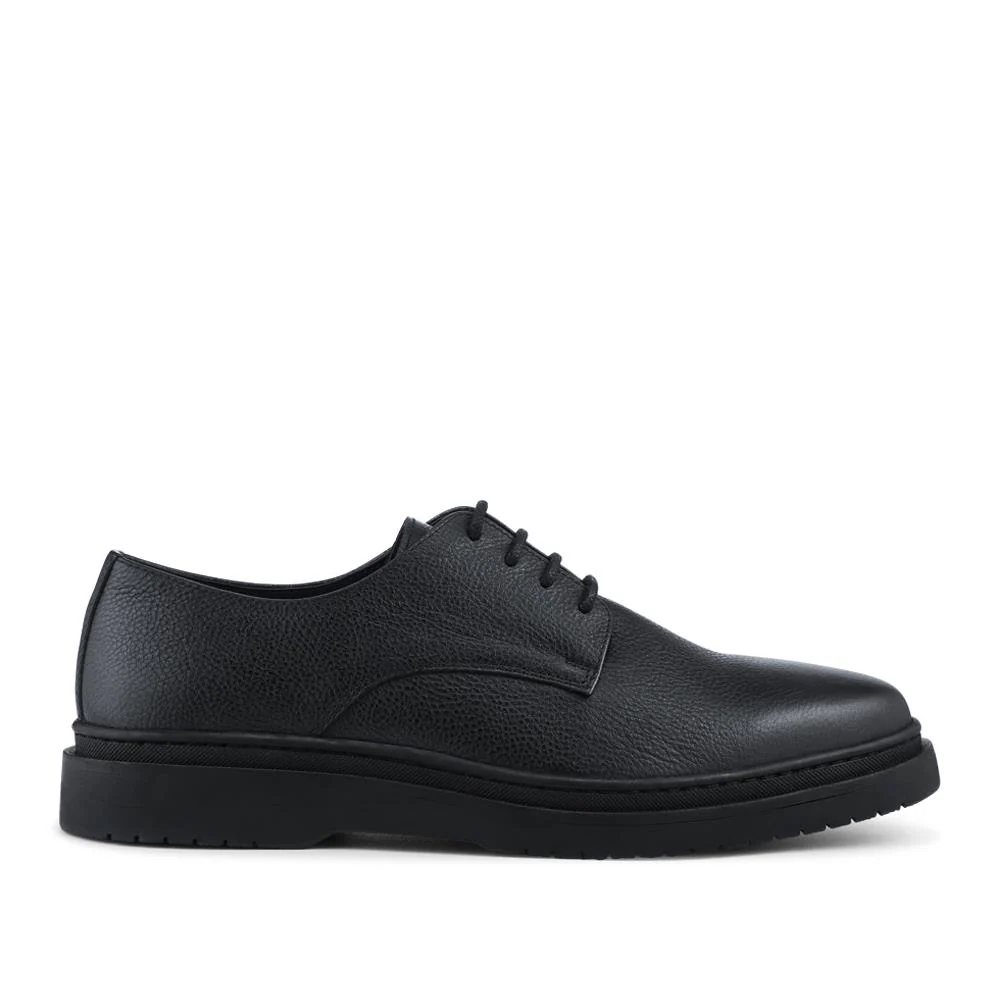 Jameson All-Leather Smart Lace Up Shoes - JAMESON / 328 304 - Black Grain - Image 3