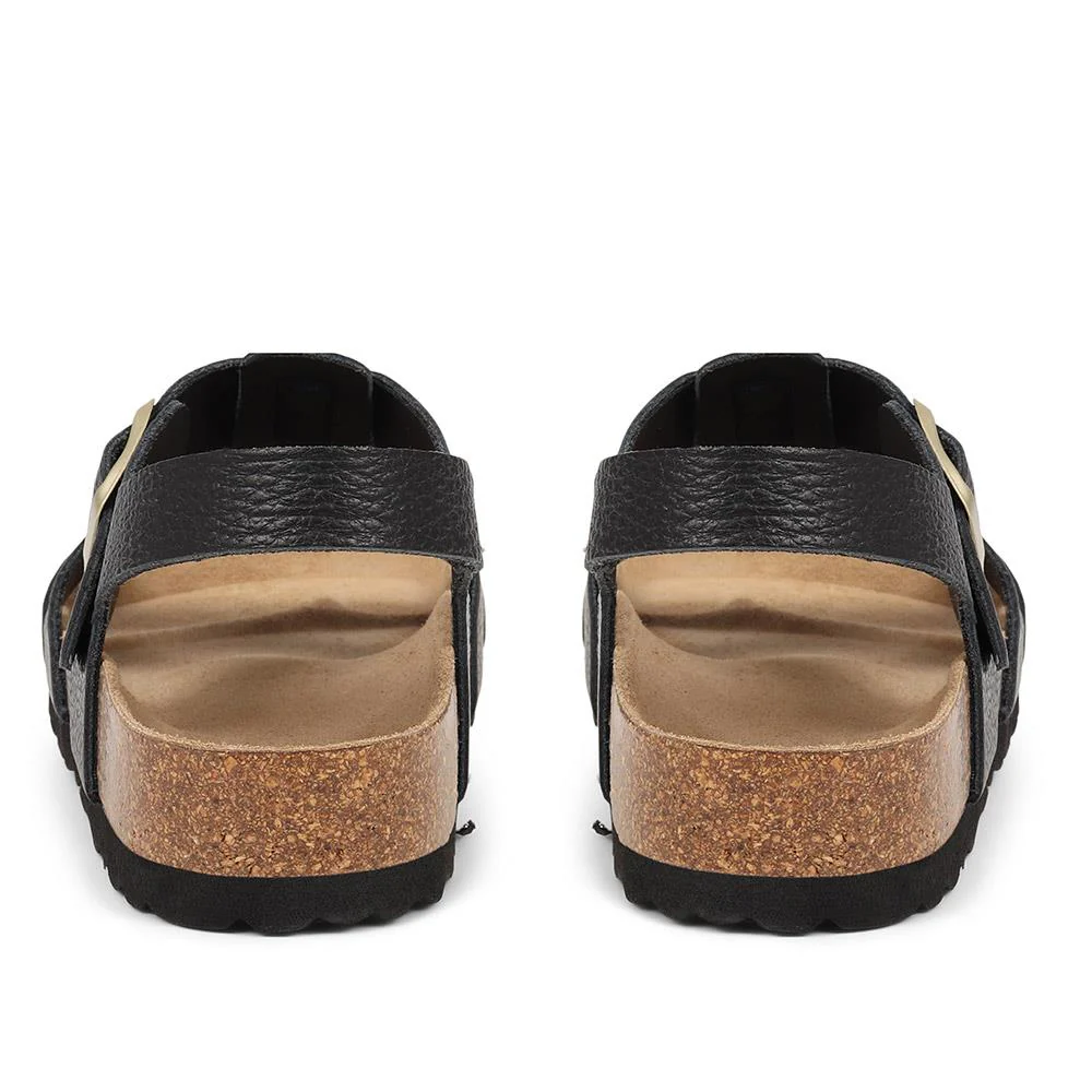 Jean Leather Sandals  - JEAN / 325 289 - Black - Image 3