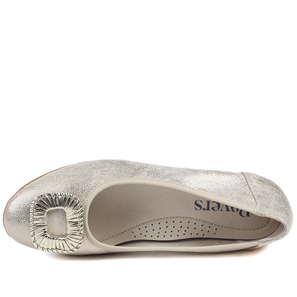 Jewel Detail Slip On Comfort Pumps - WOIL43000 / 329 124 - Gold - Image 5