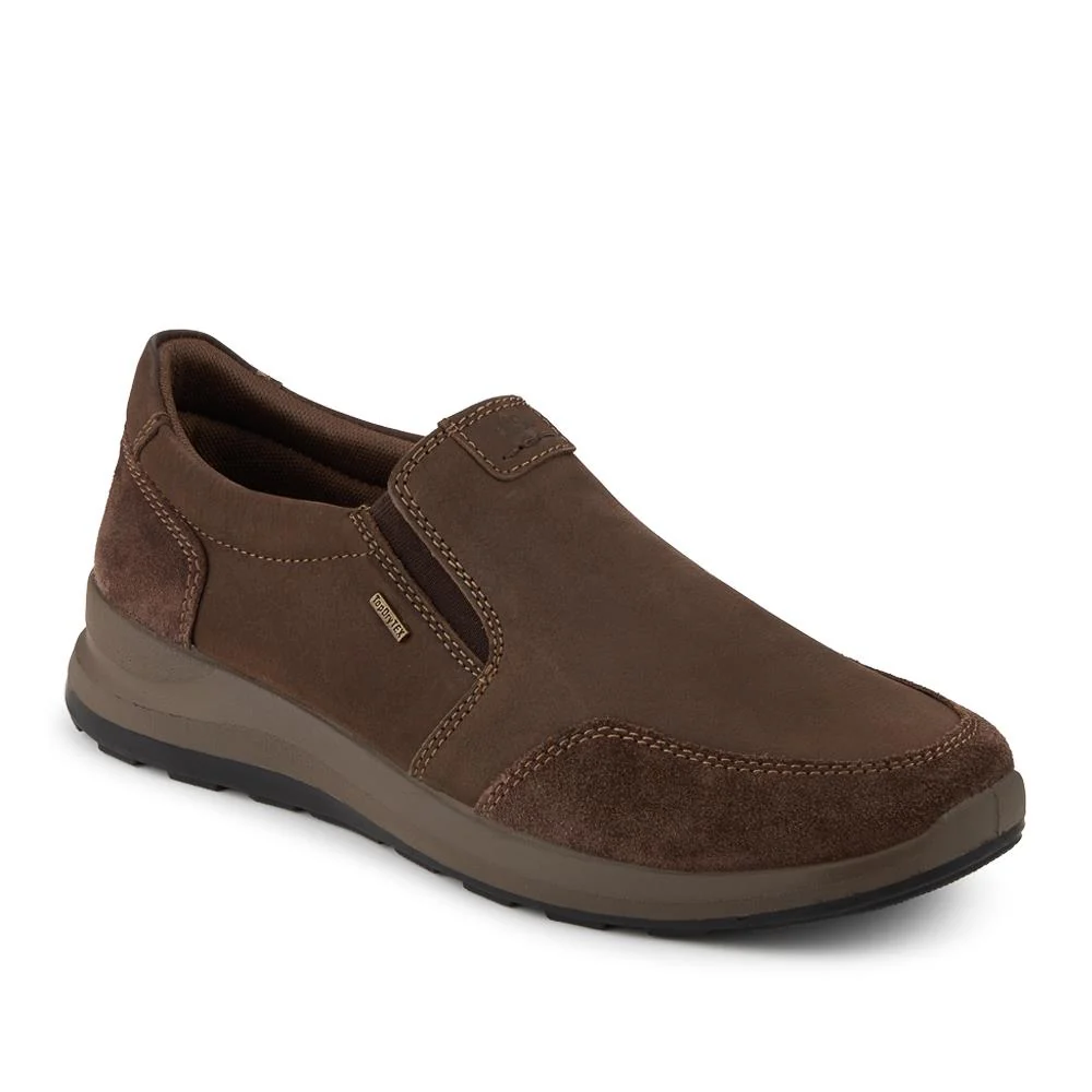 Josef Seibel Leather Water Resistant Slip On Shoes - JOSEF42503 / 328 197 - Dark Brown