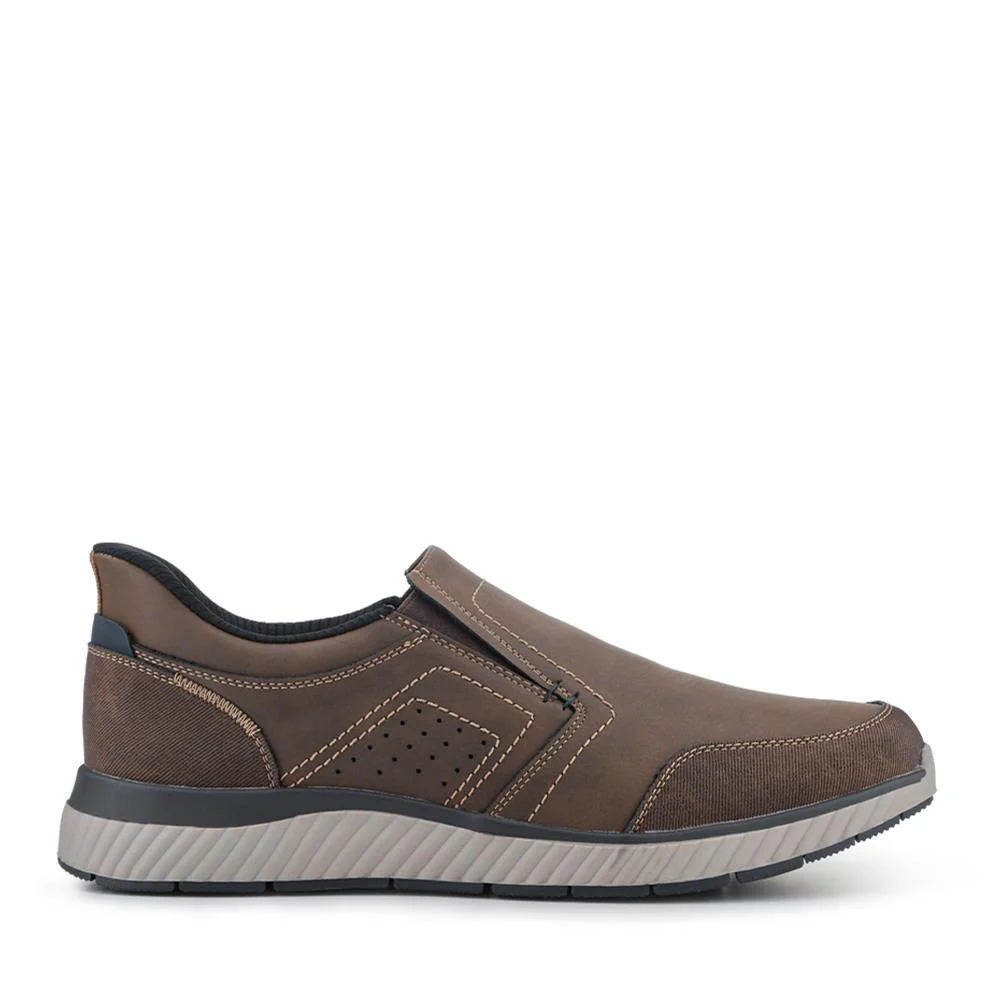 Easy Step In Wide Fit Laceless Shoes - GANG42000 / 327 877 - Dark Brown - Image 3