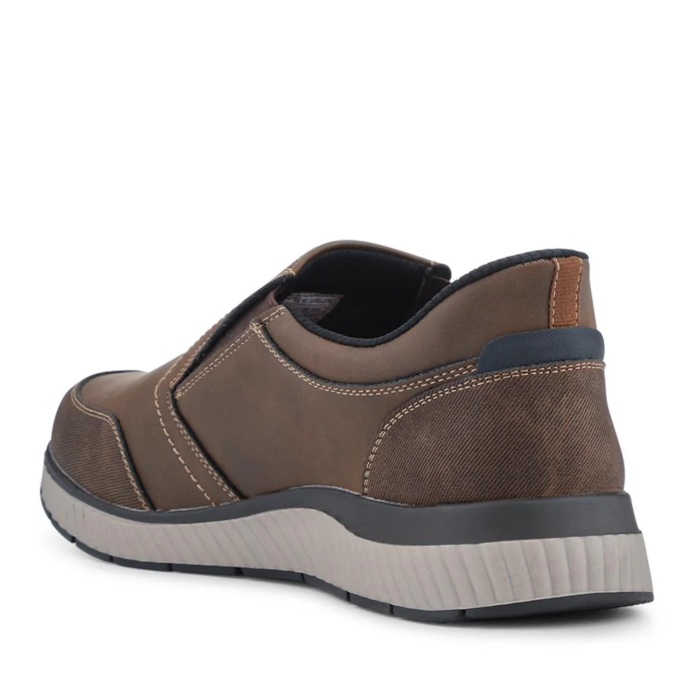 Easy Step In Wide Fit Laceless Shoes - GANG42000 / 327 877 - Dark Brown - Image 4