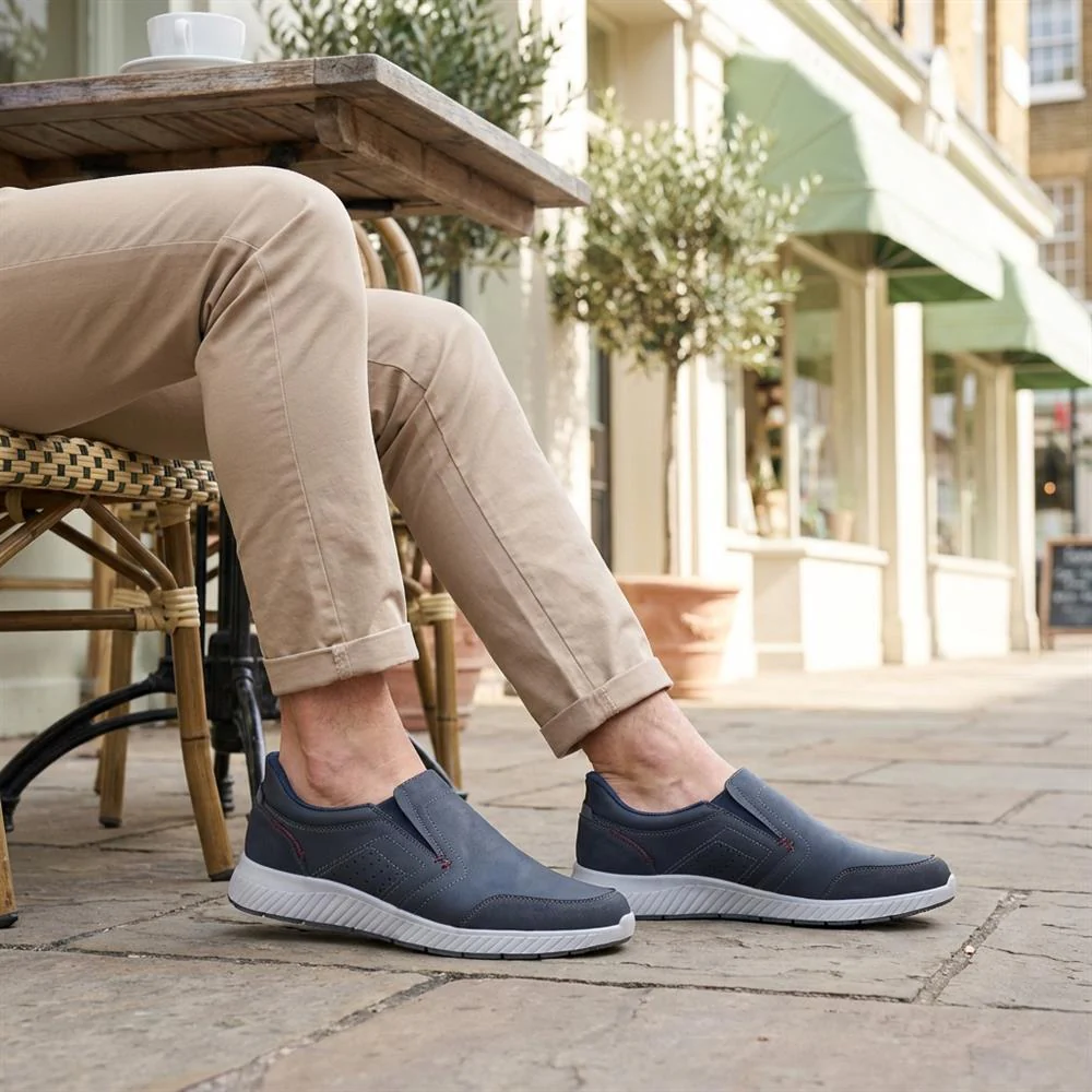Easy Step In Wide Fit Laceless Shoes - GANG42000 / 327 877 - Navy - Image 2