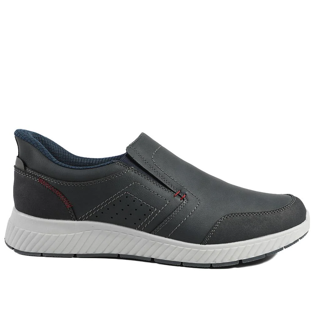Easy Step In Wide Fit Laceless Shoes - GANG42000 / 327 877 - Navy - Image 3