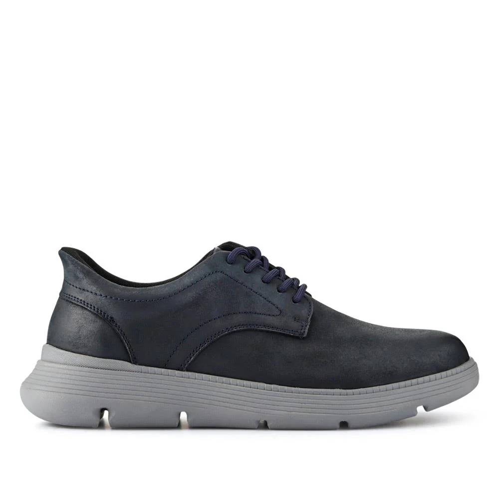 Easy Step In Casual Leather Lace Up Shoes - RISI41001 / 326 953 - Navy - Image 3