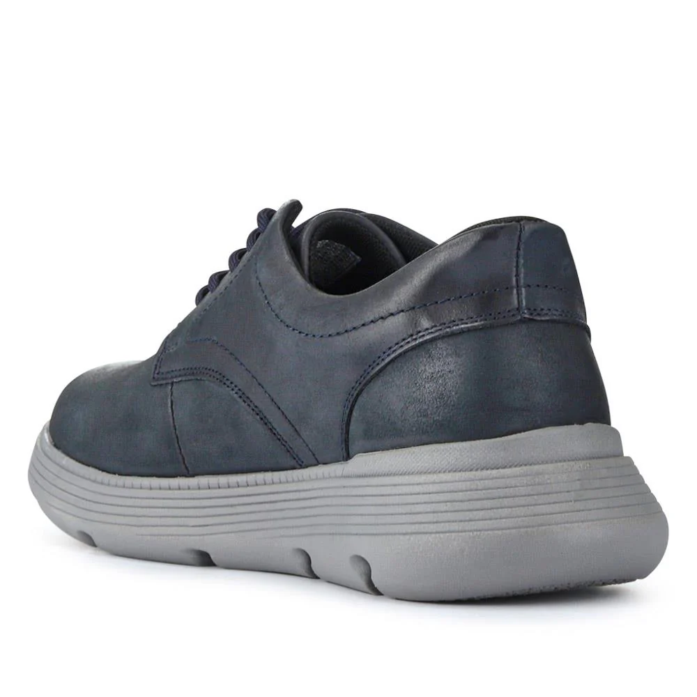 Easy Step In Casual Leather Lace Up Shoes - RISI41001 / 326 953 - Navy - Image 4