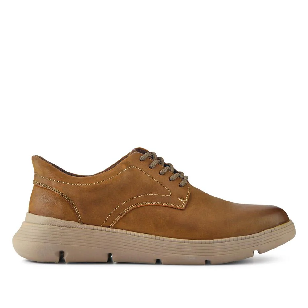 Easy Step In Casual Leather Lace Up Shoes - RISI41001 / 326 953 - Tan - Image 3