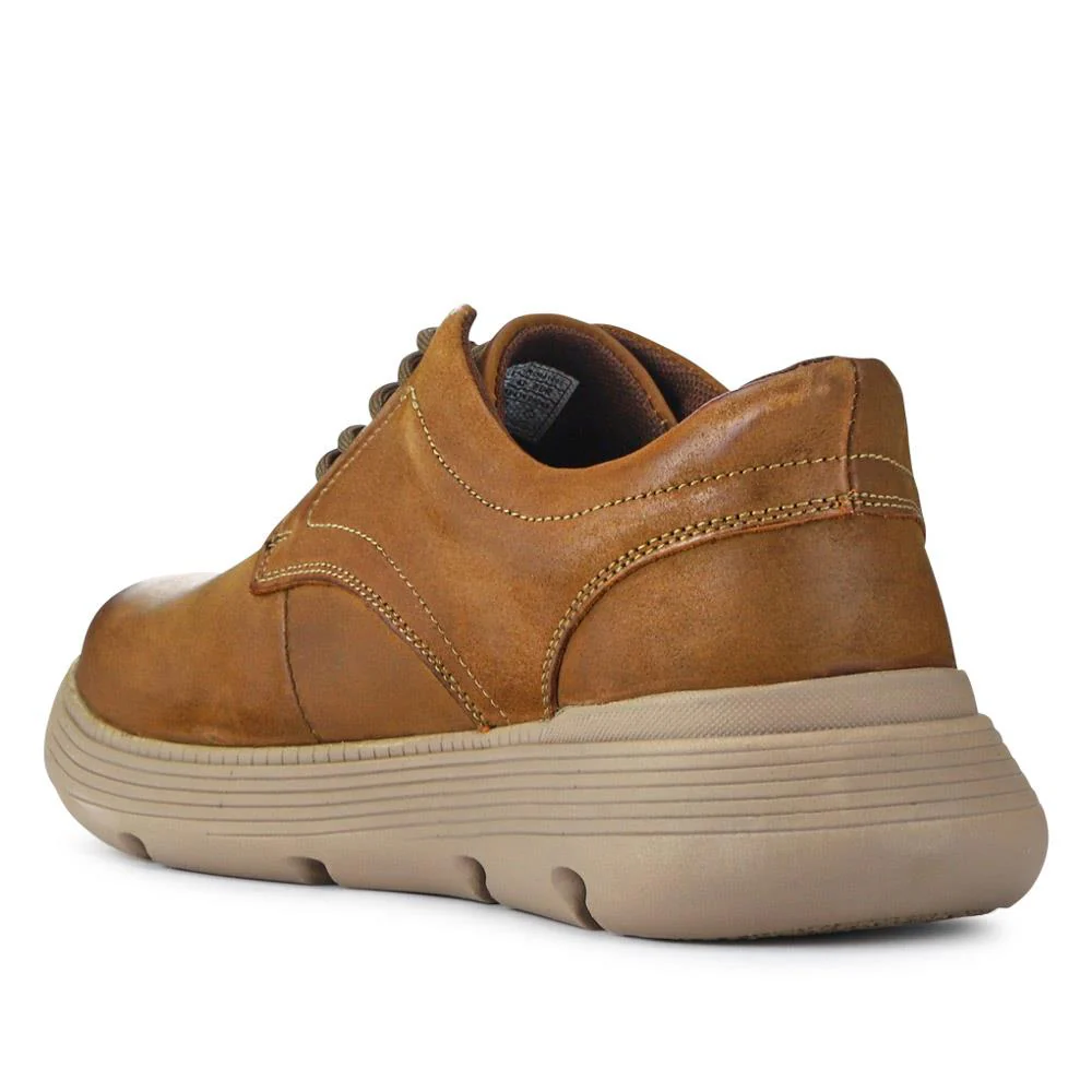Easy Step In Casual Leather Lace Up Shoes - RISI41001 / 326 953 - Tan - Image 4
