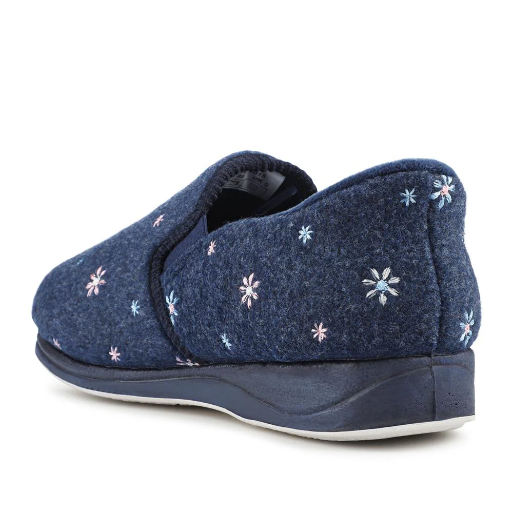 Easy Step In Memory Foam Slippers - QING42015 / 327 960 - Navy - Image 3