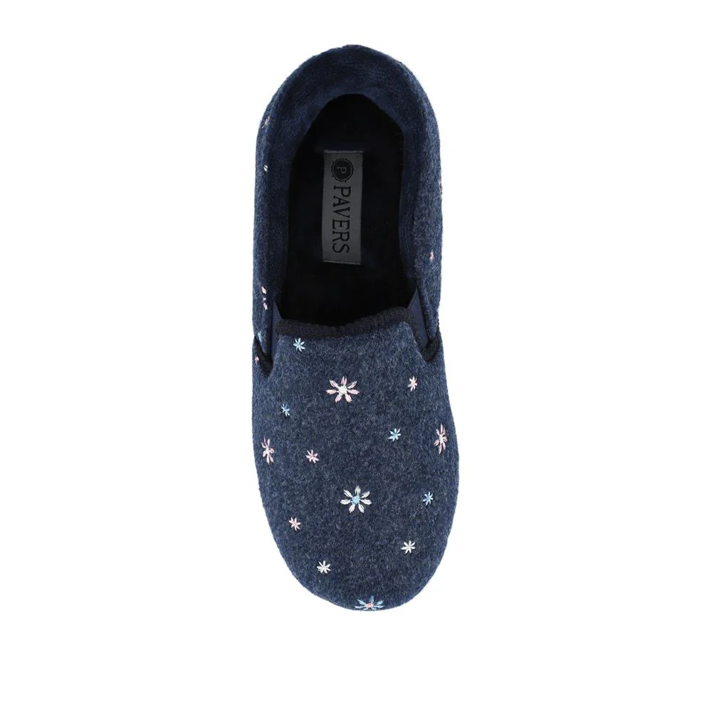 Easy Step In Memory Foam Slippers - QING42015 / 327 960 - Navy - Image 4