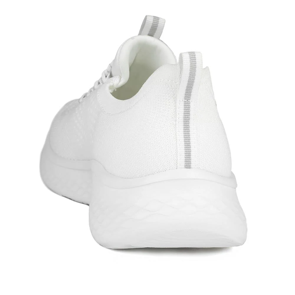 Wide Fit Easy Step In Bungee Lace Trainers - BRK42002 / 328 108 - White - Image 4