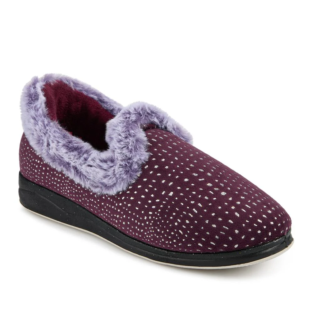 Just Step In Wide Fit Fur Cuff Slippers - QING42016 / 327 961 - Image 2