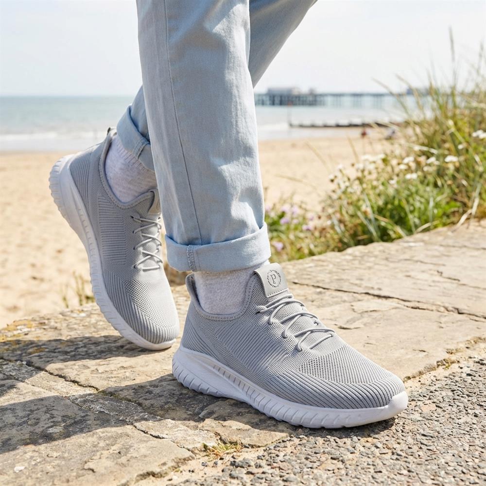 Easy Step In Wide Fit Trainers - BOJIE41004 / 326 872 - Grey - Image 2