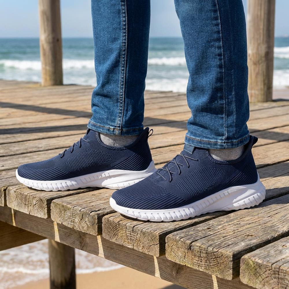 Easy Step In Wide Fit Trainers - BOJIE41004 / 326 872 - Navy - Image 2