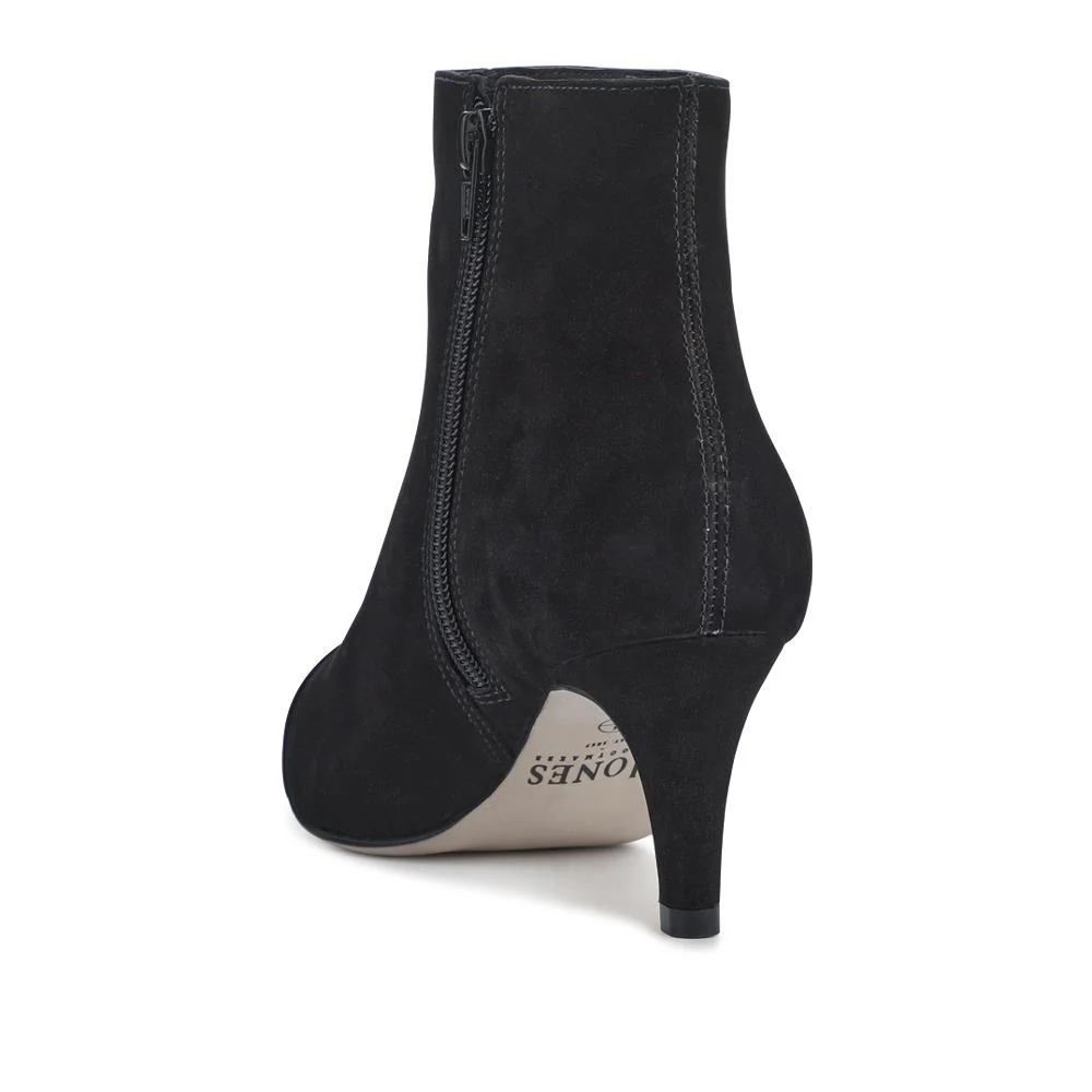 Kamryn Leather Stiletto-Heeled Ankle Boots - KAMRYN / 328 252 - Black Nubuck - Image 3