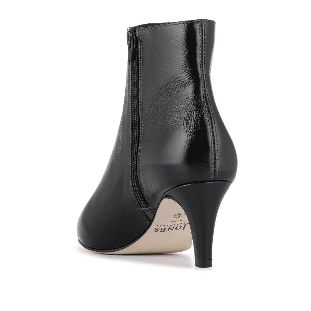 Kamryn Leather Stiletto-Heeled Ankle Boots - KAMRYN / 328 252 - Black Patent - Image 3