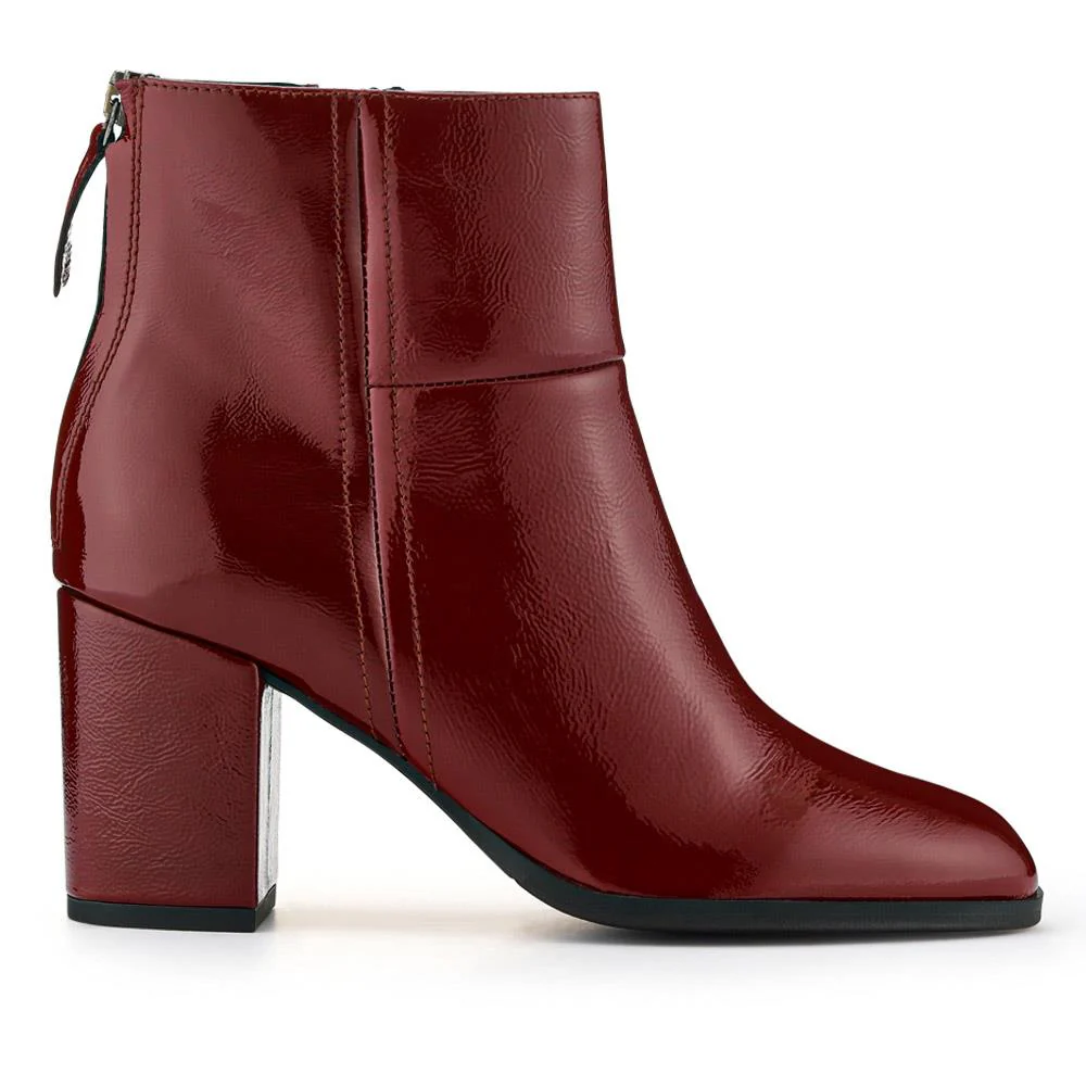 Karlia Leather Ankle Boots - KARLIA / 325 868 - Red Patent - Image 2